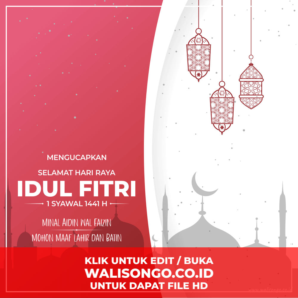 Kartu Ucapan Idul Fitri 1441 H, Desain Background Elegan untuk Lebaran 2020