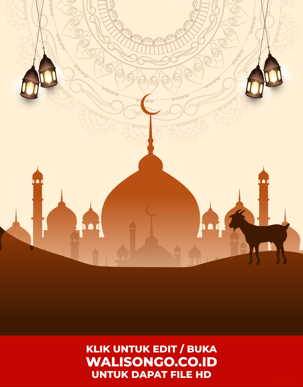 Kartu Ucapan Idul Adha 1442H, Desain Background 2021!